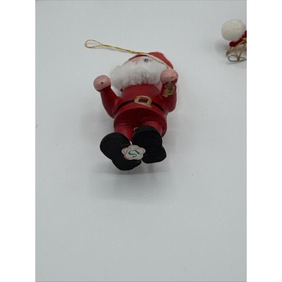 Vintage Santa Ornament Lot - Wood And Resin - 1970’s, 1980’s - 8 items - Picture 6 of 11